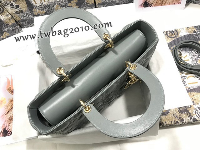 Dior专柜新款迪奥顶级原单Lady七格羊皮翻盖手提女包 djfk1121